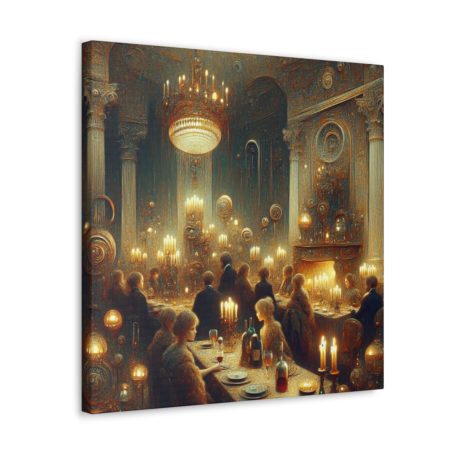 Exuberant Opulence: Midnight Revelry - Canvas