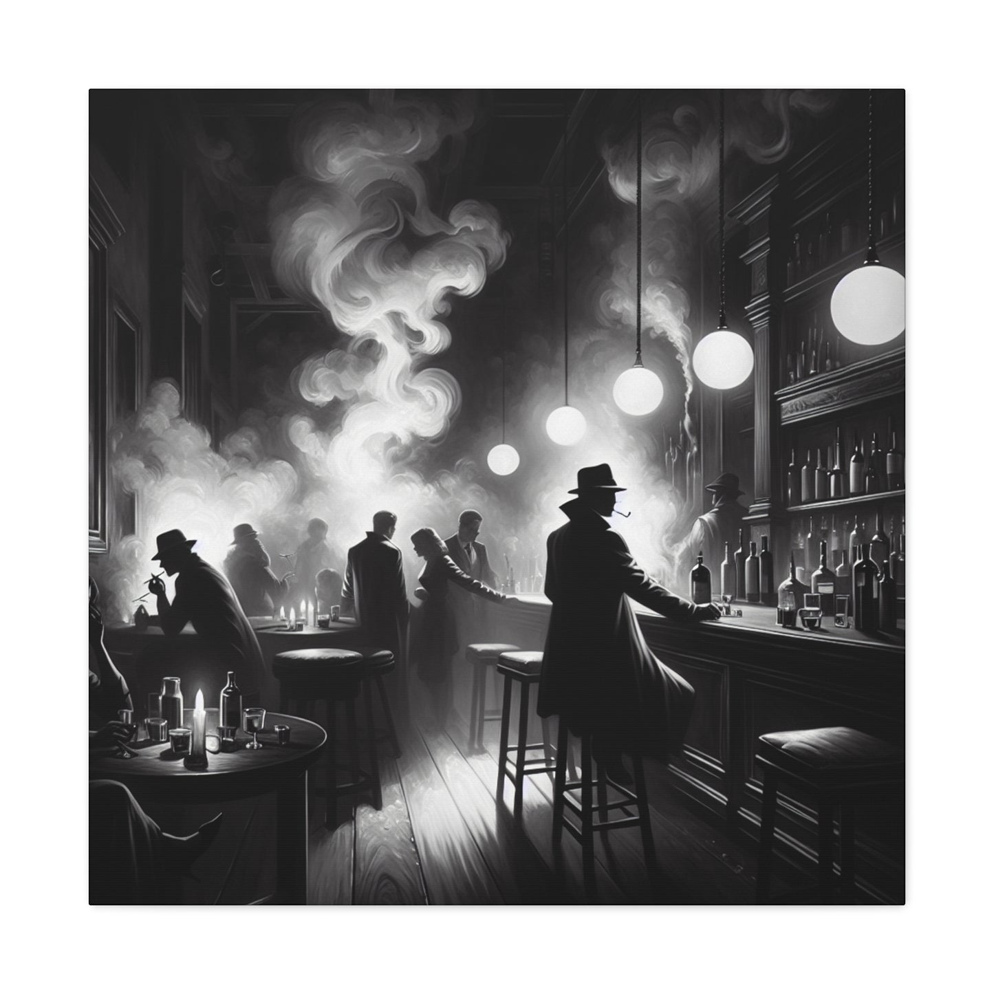 Misty Tavern Revelry - Canvas