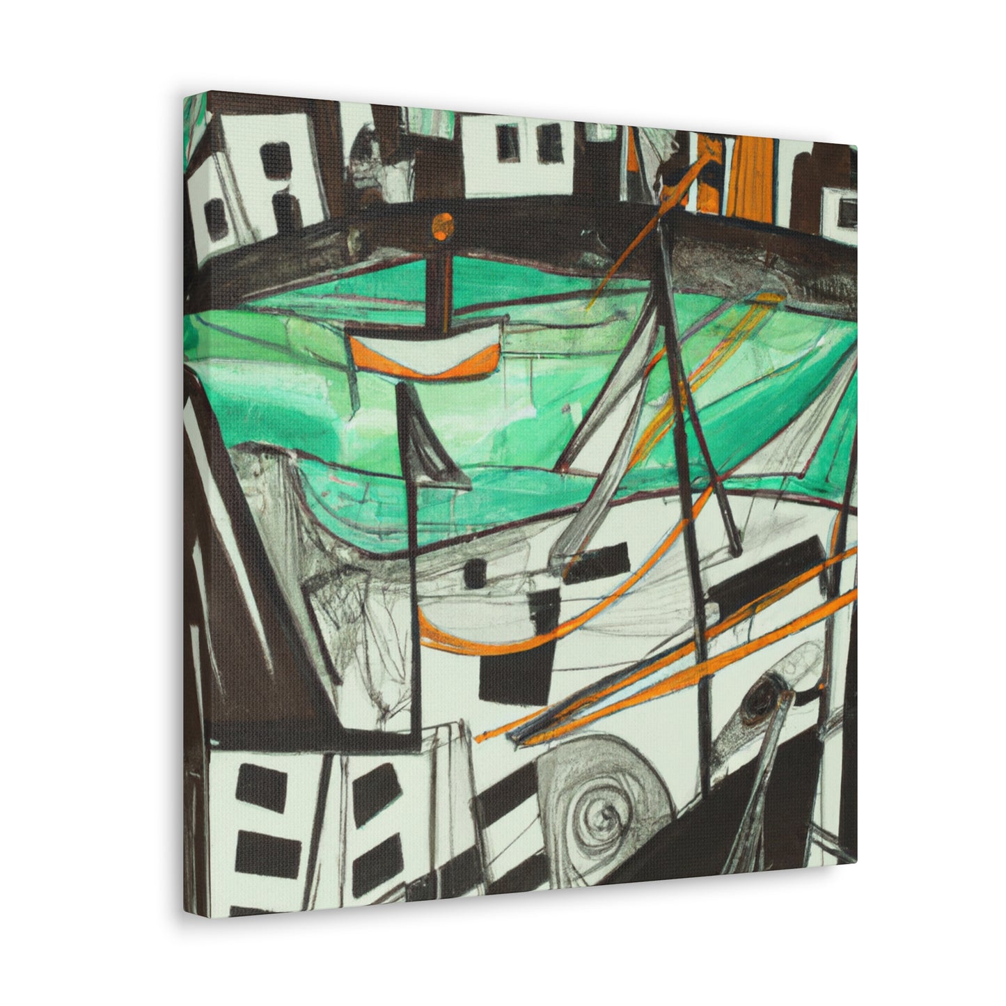 "Harbor of the 1920s" - Canvas