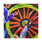 A Vibrant Wagon Wheel - Canvas