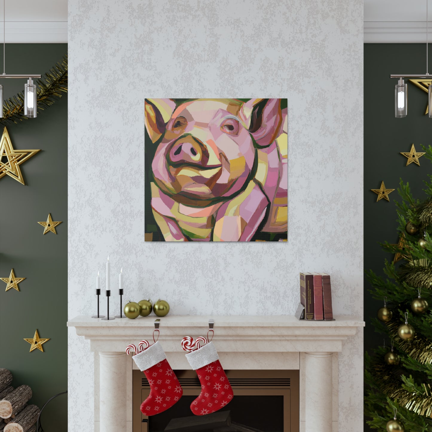 "Pot Belly Pig Deco" - Canvas