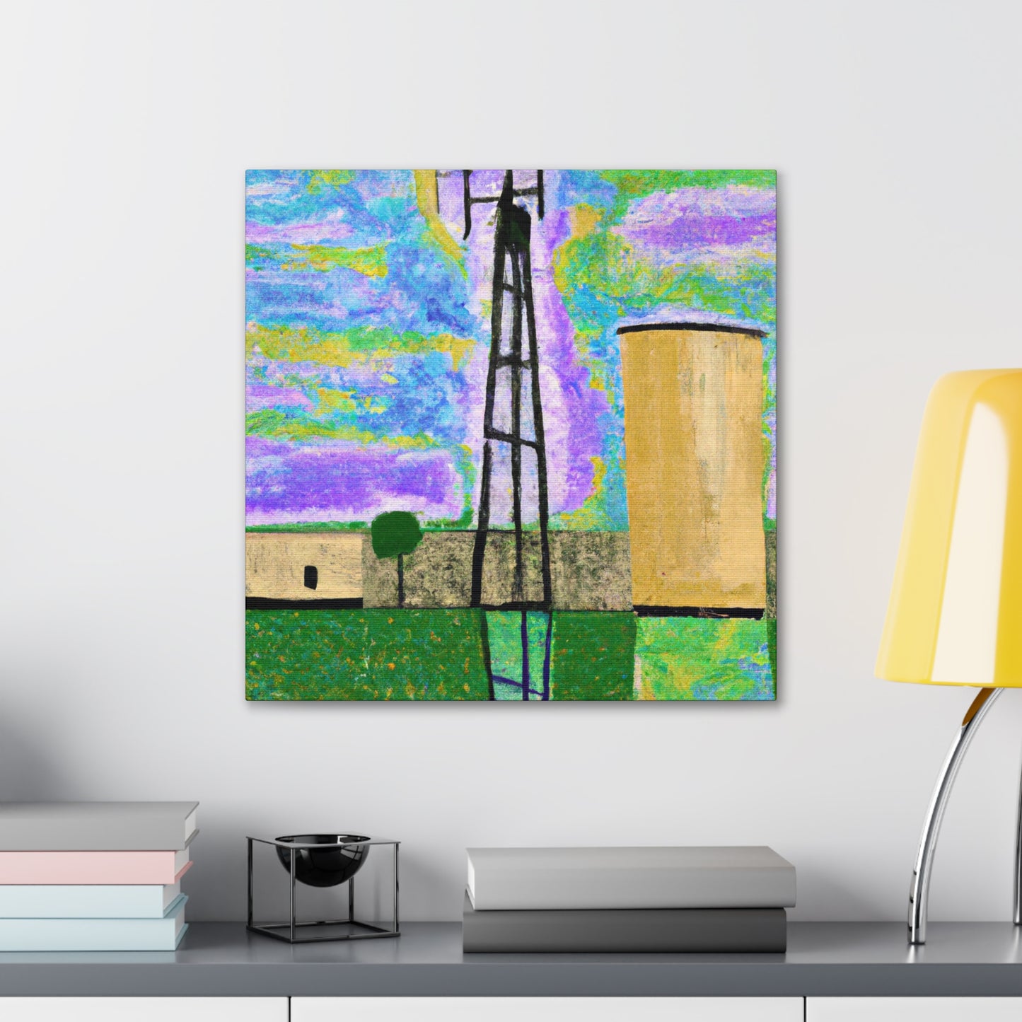 "Water Tower Miracle Abstraction" - Canvas