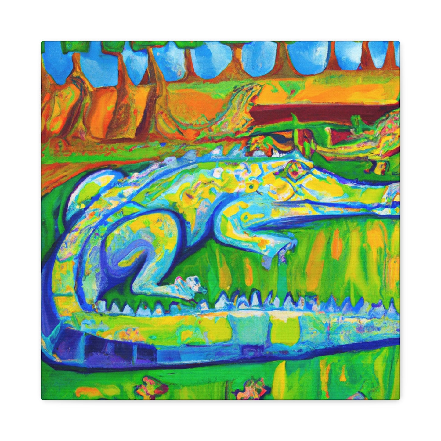 Crocodile Street Mural - Canvas