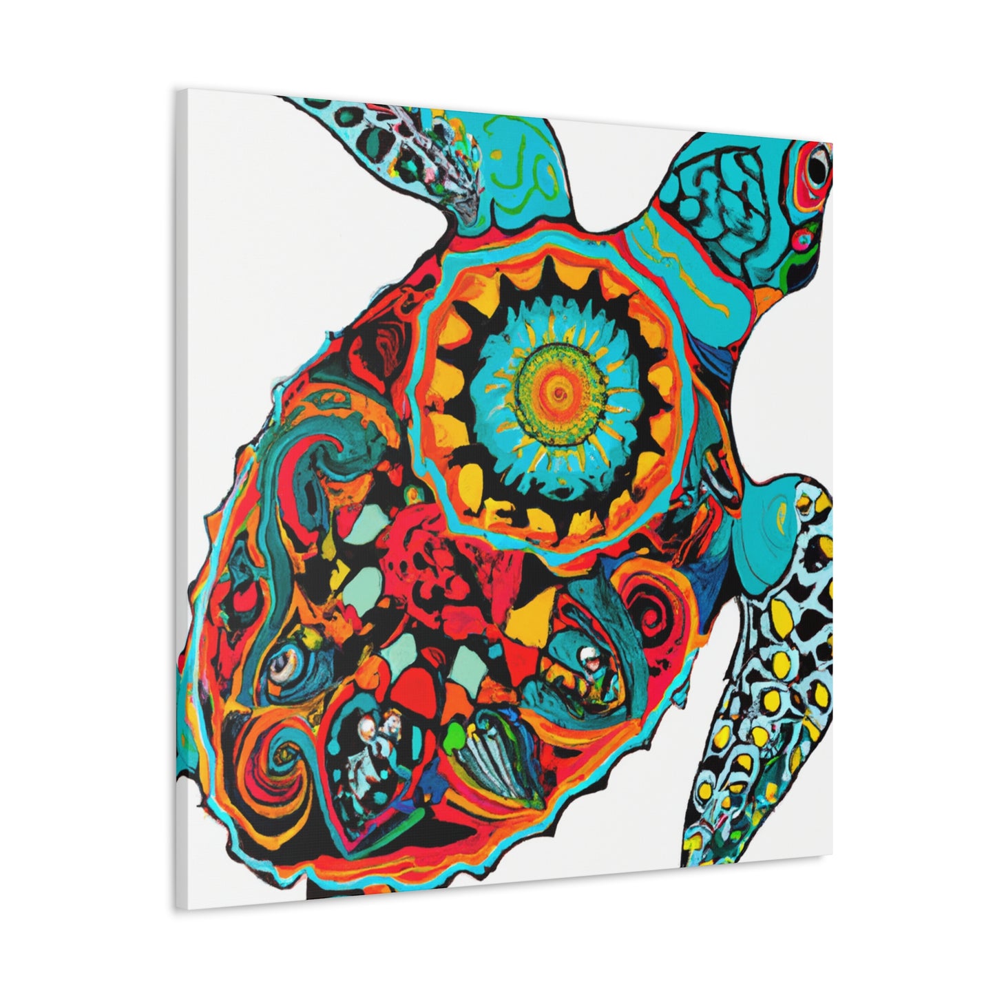 "Sea Turtle Groove Scene" - Canvas