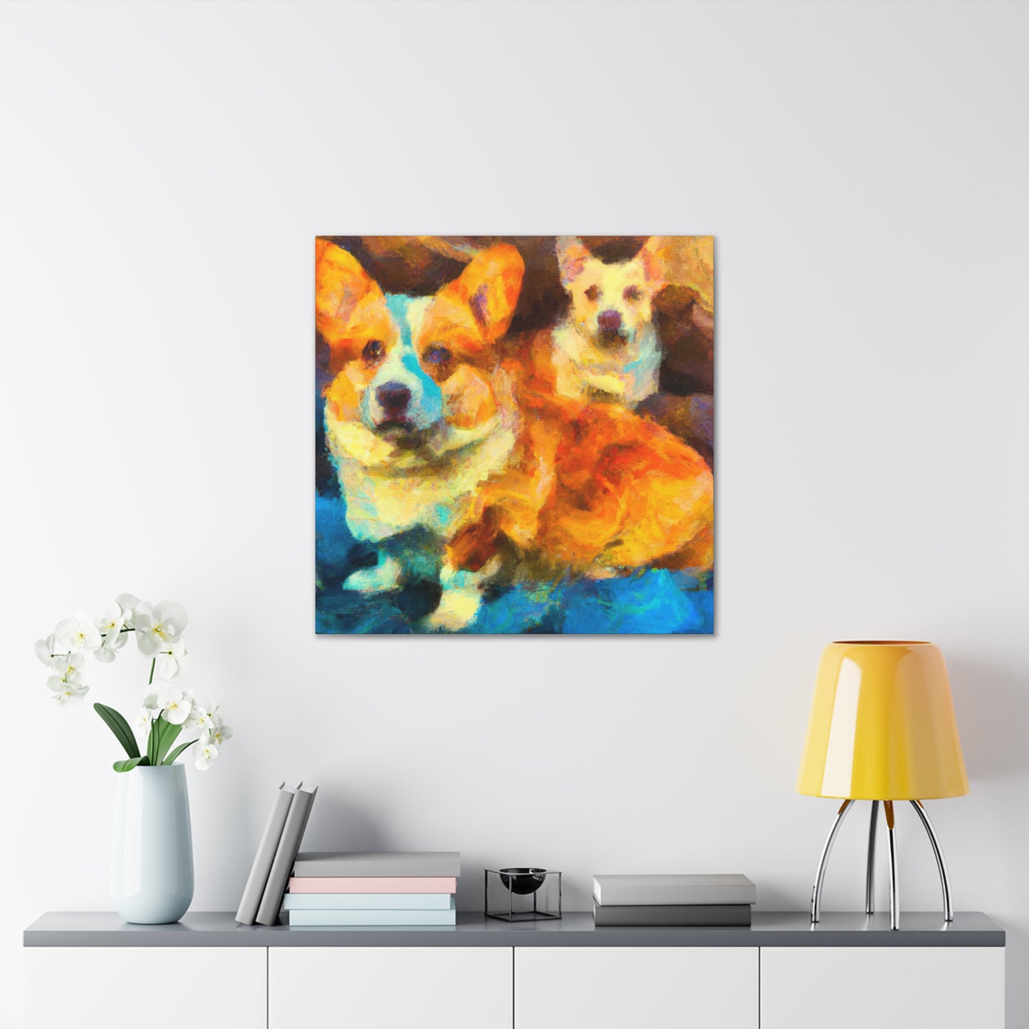 Corgi in Impressionism - Canvas