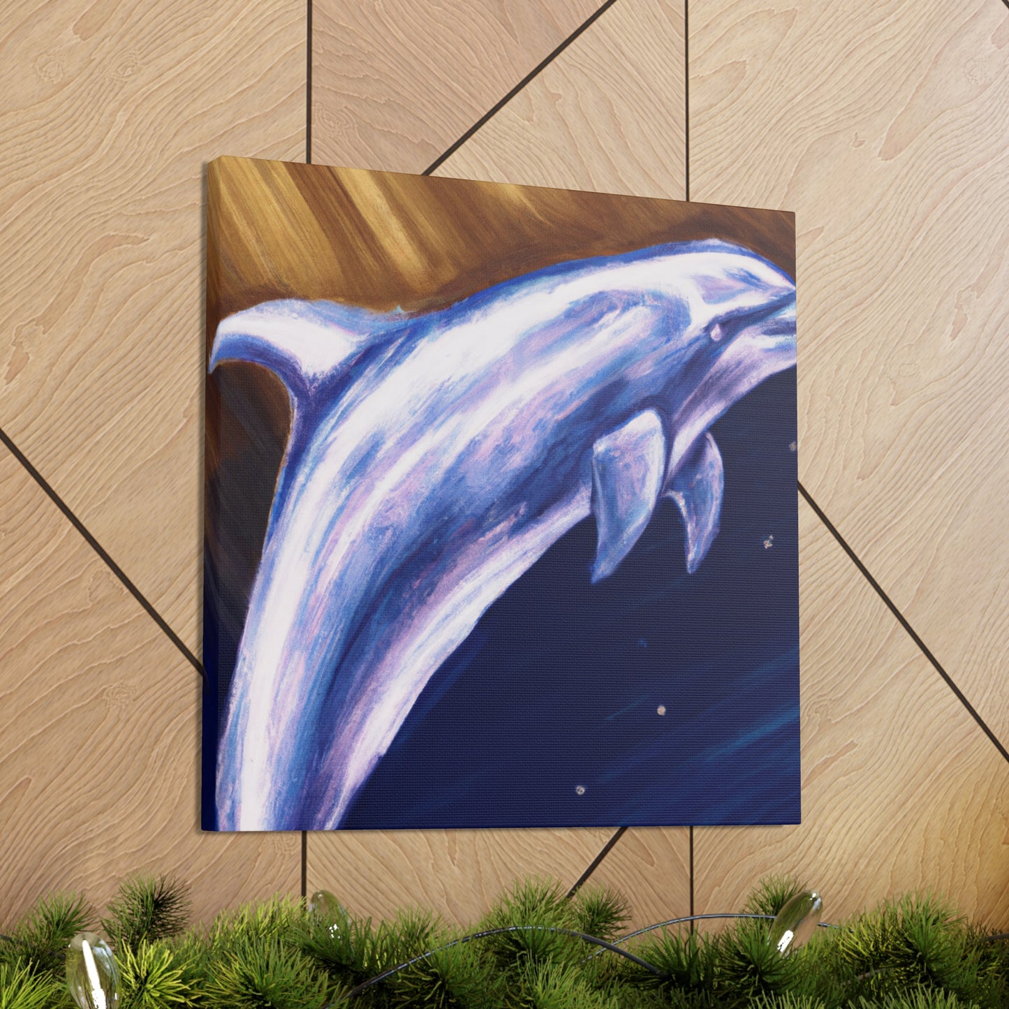 "Dolphin's Joyful Dance" - Canvas