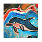 "Dolphins in the Sunset" - Canvas