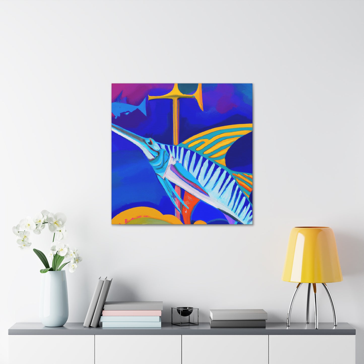 "Swordfish in Art Deco" - Canvas