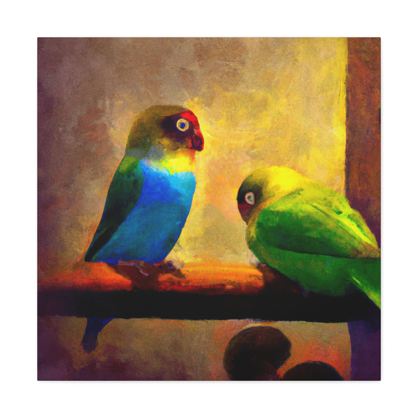 Lovebirds in Moonlight - Canvas