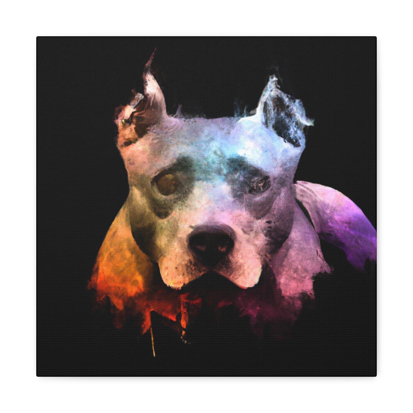 Pitbull in Candlelight - Canvas