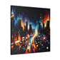 Midnight Metropolis Glow - Canvas