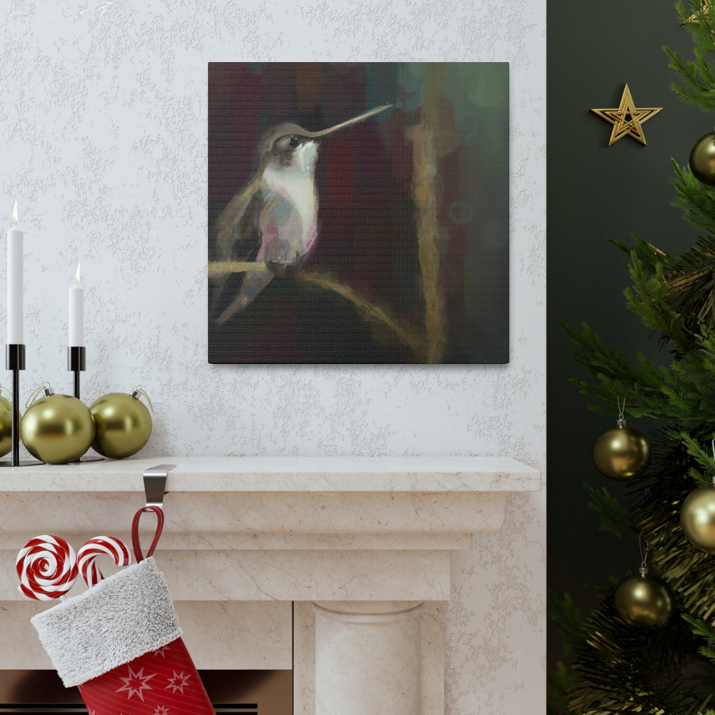 "Hummingbird in Expressionism". - Canvas