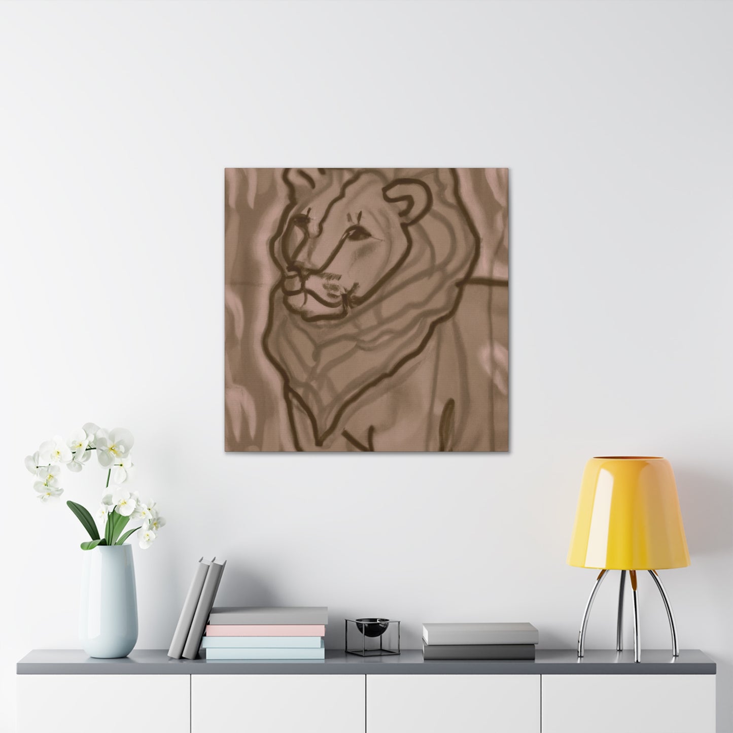 Lion and Clockwork Dream - Canvas