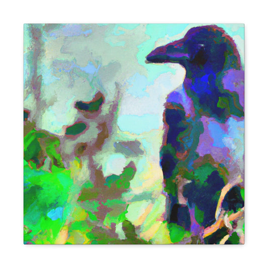 "Crow in Impressionism". - Canvas