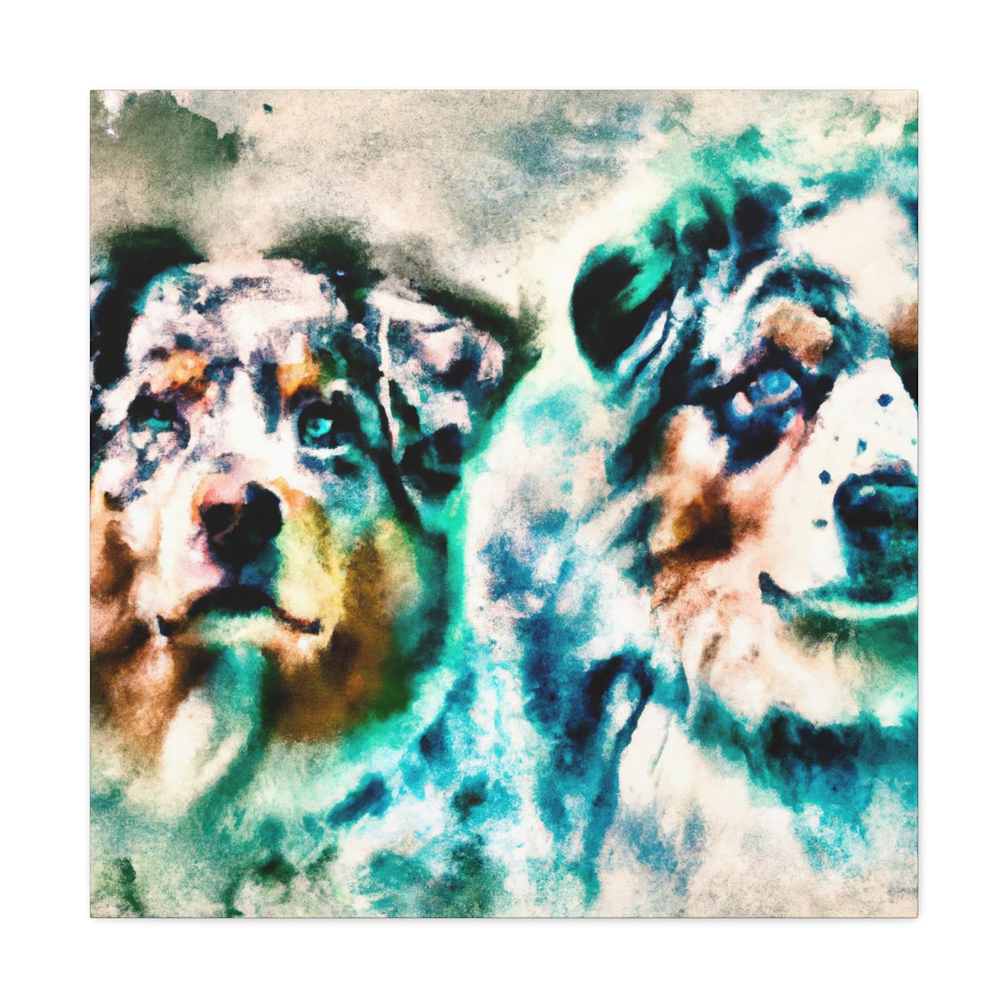 "Furry Aussie Shepherd" - Canvas