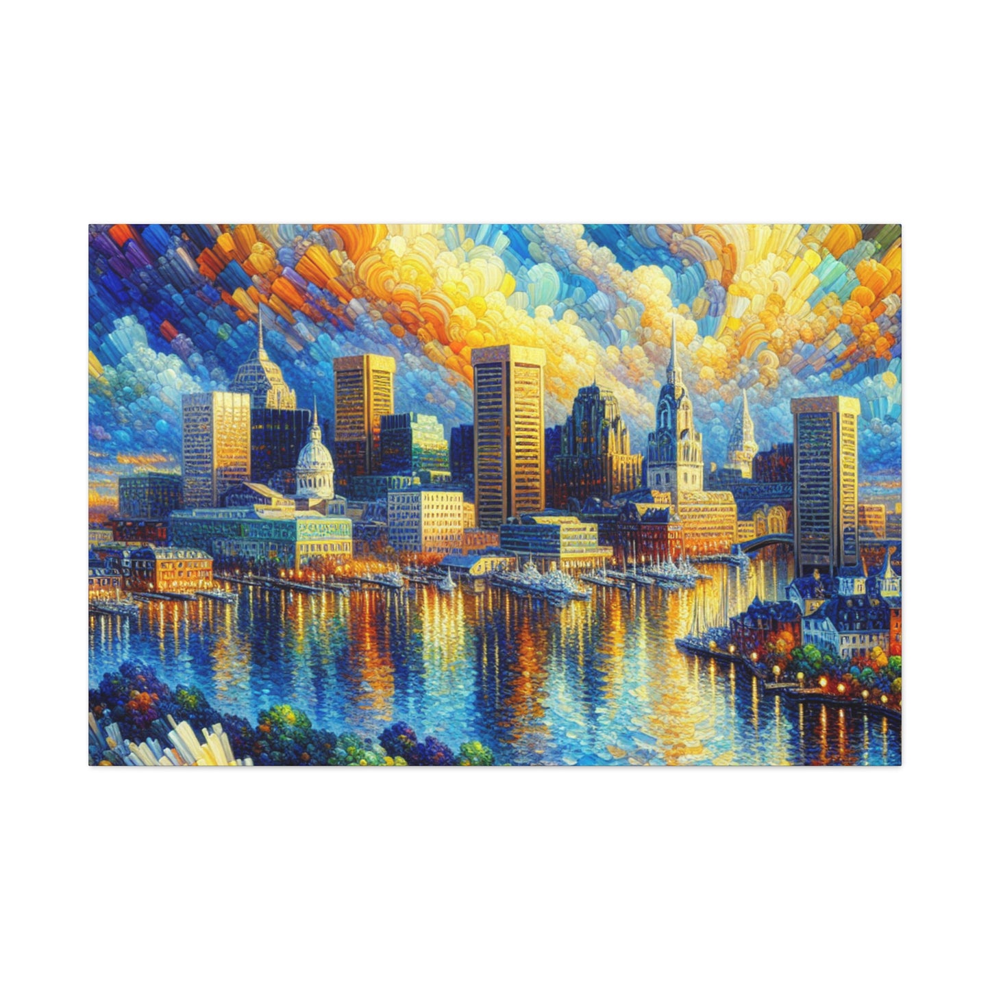 Harbor Hues of Baltimore - Canvas