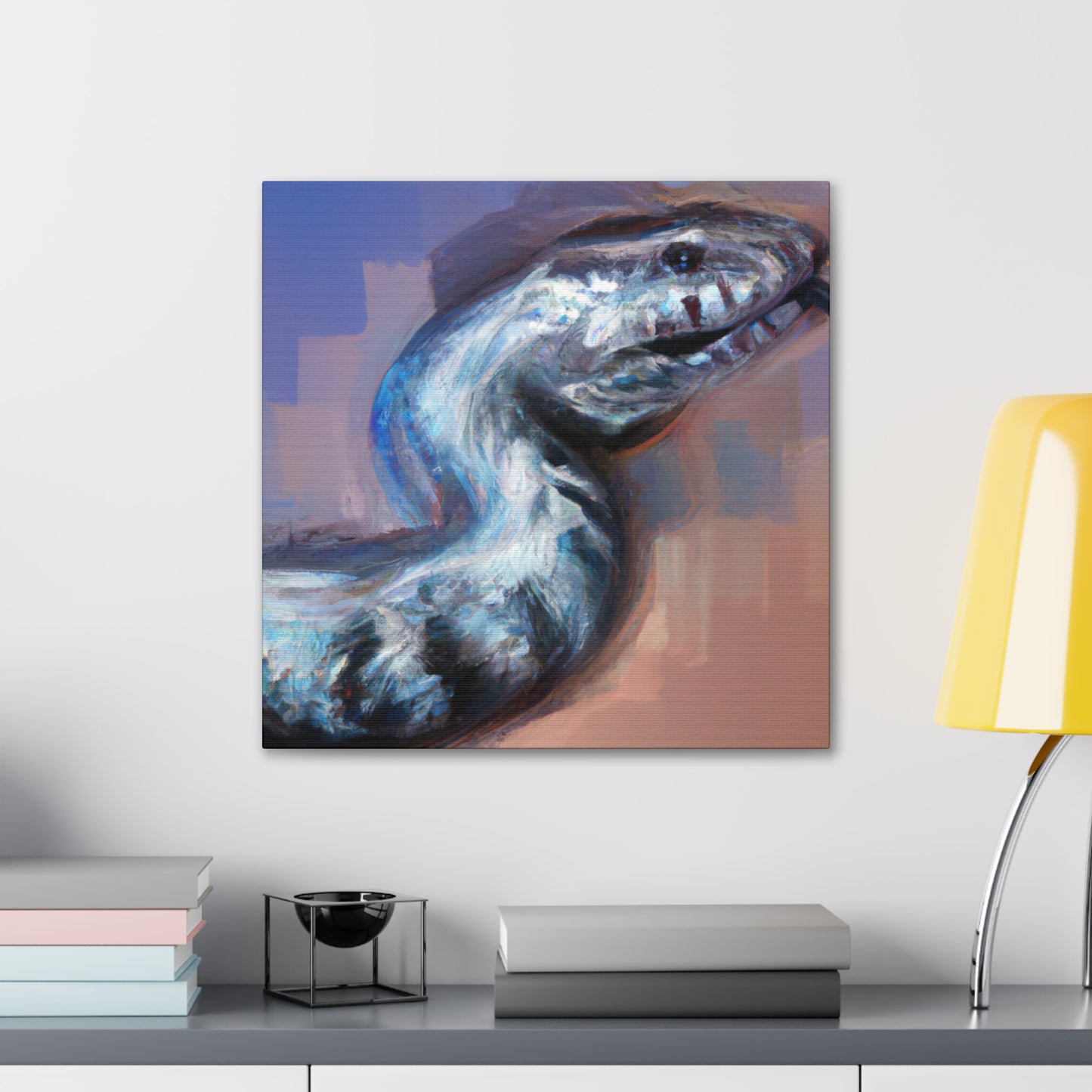 Blue-Tongued Skink Dreaming - Canvas