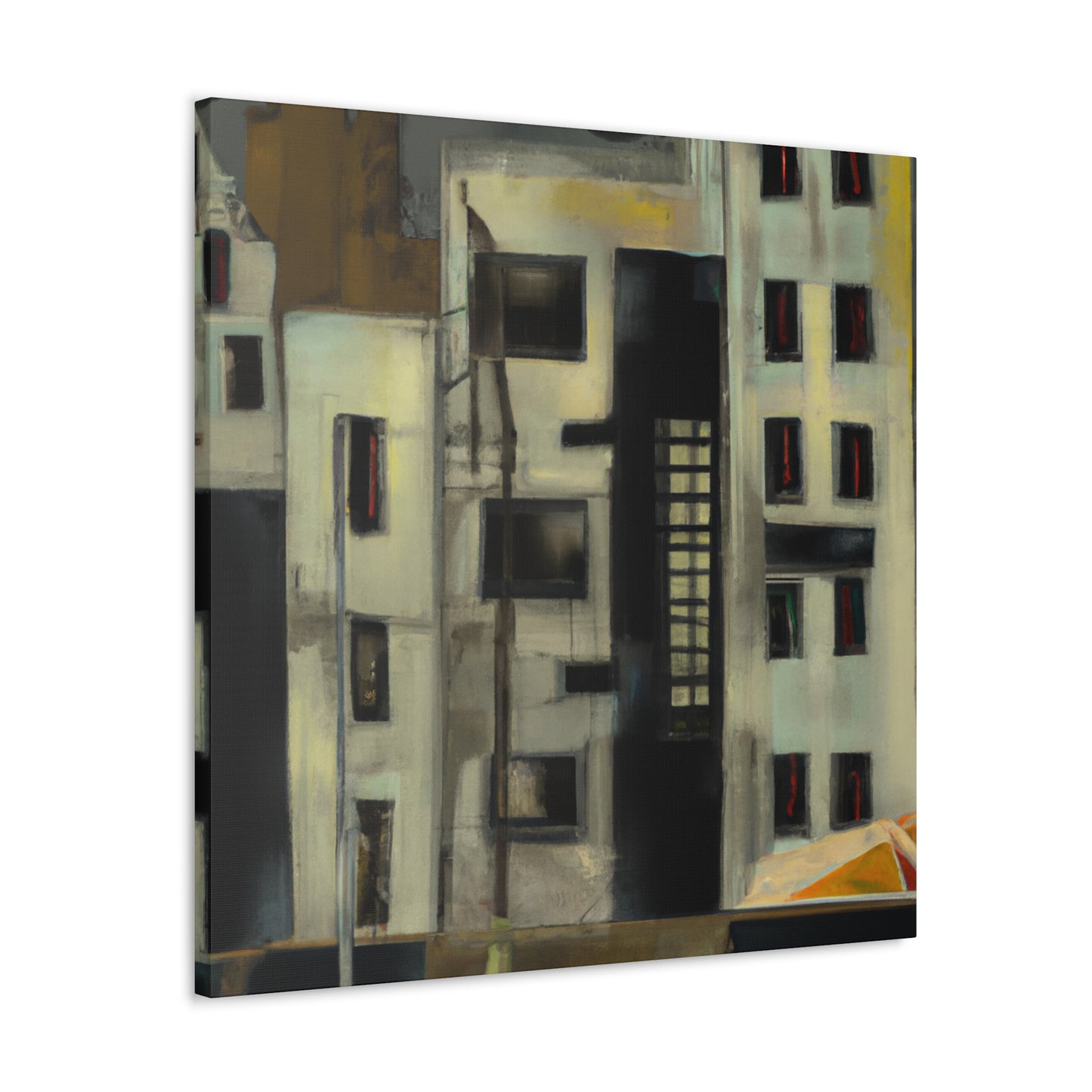 "Expressionist Cityscape Roar" - Canvas