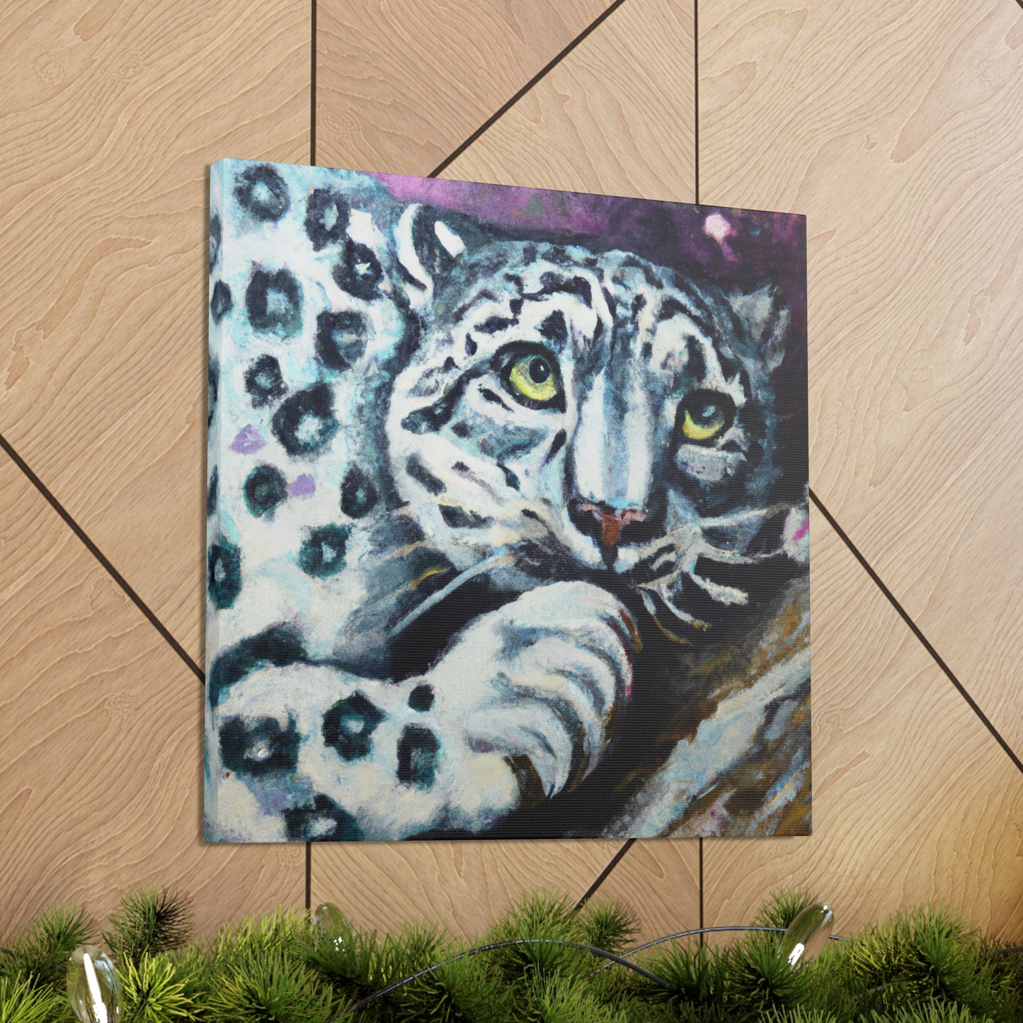 Snow Leopard Surrealism - Canvas