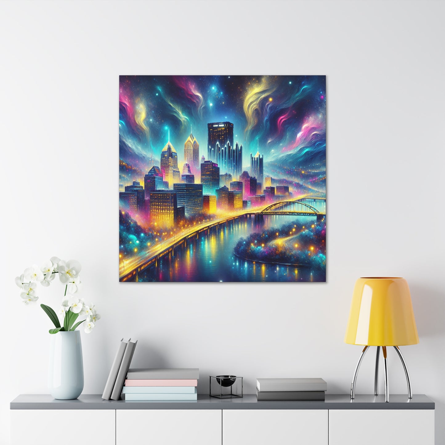 Steel City Dreamscape Transformed - Canvas