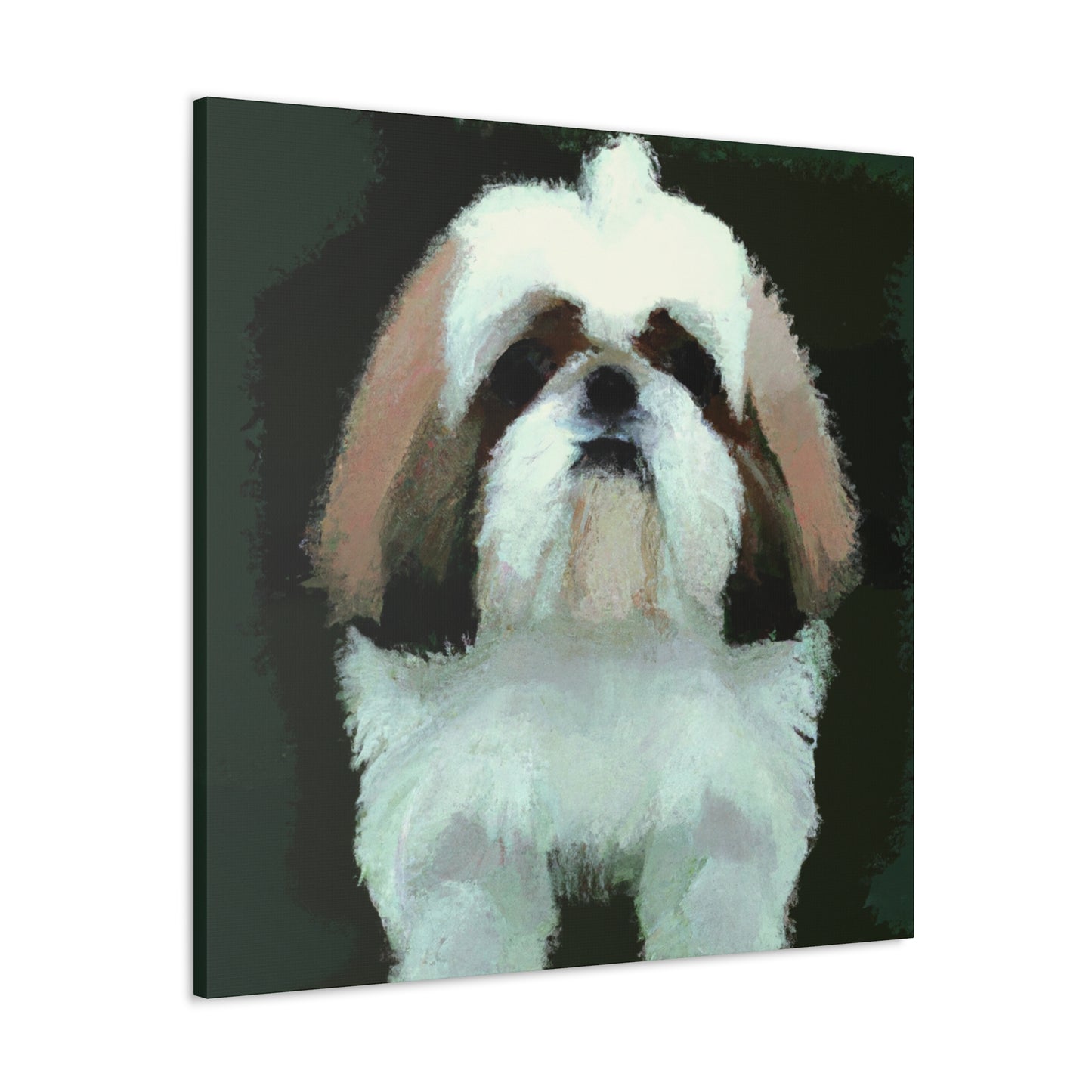 "Joyful Shih Tzu Play" - Canvas