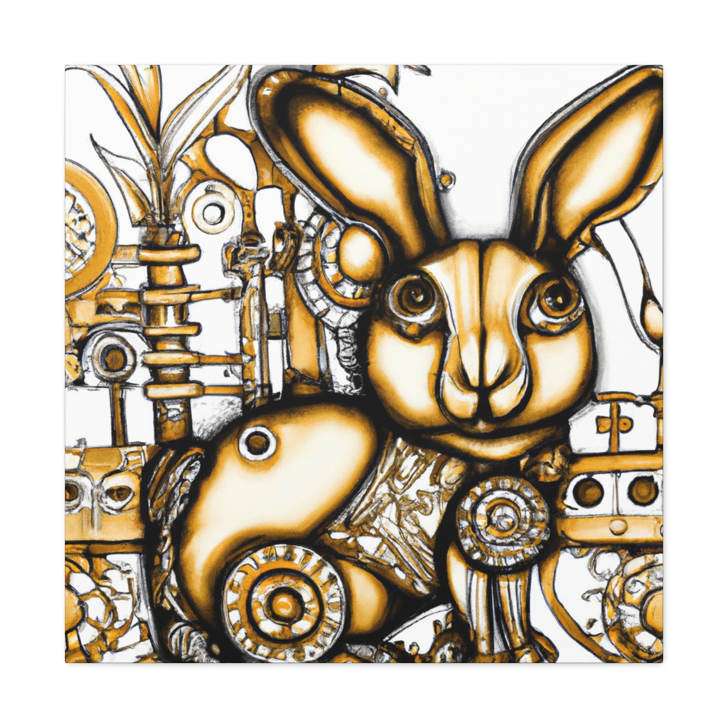 Rabbit in Steamsteel - Canvas