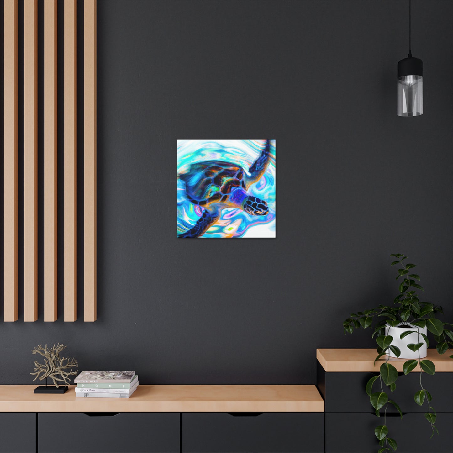 Sea Turtle Mural. - Canvas