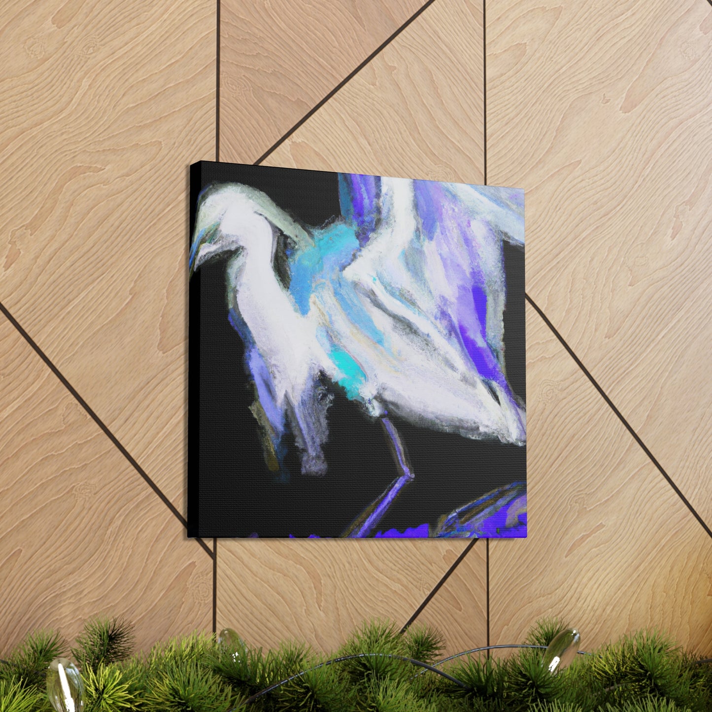 "Snowy Egret Reverie" - Canvas