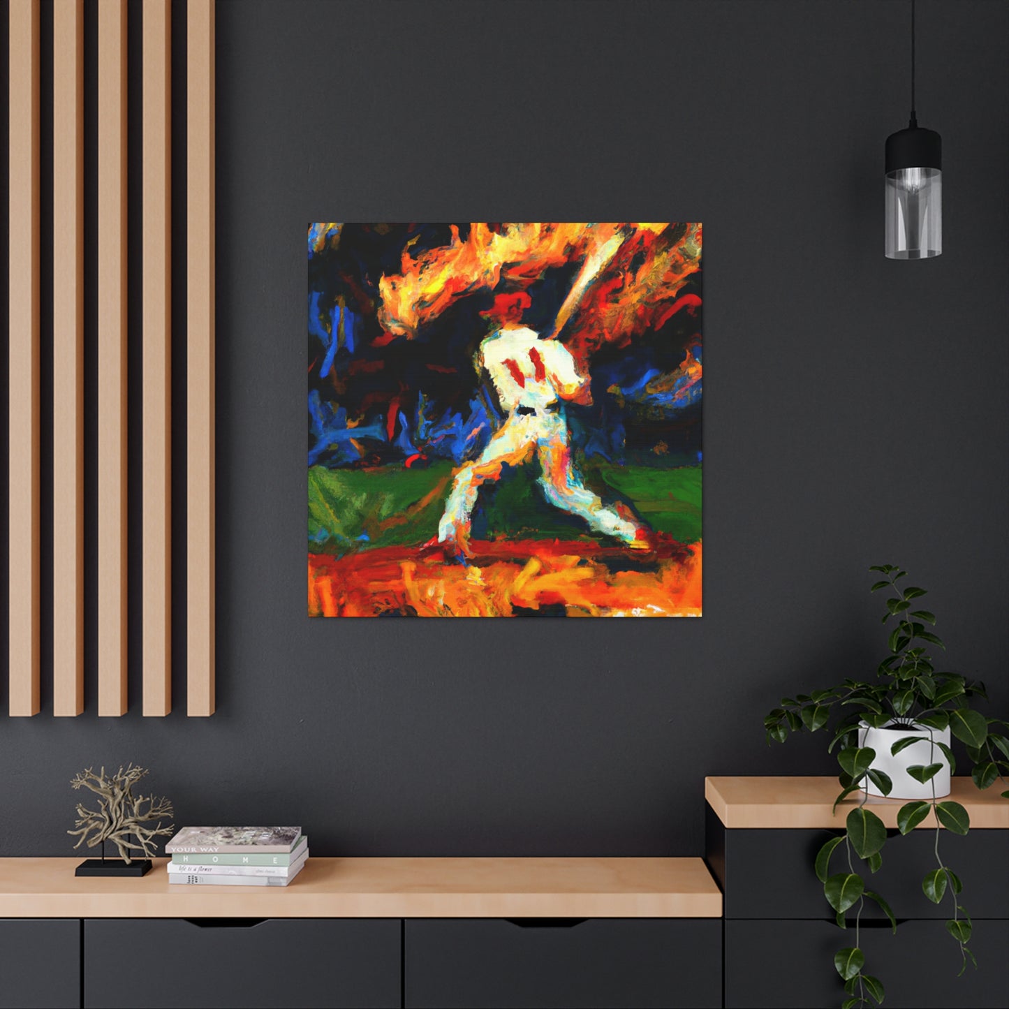 Catching a Fly Ball - Canvas