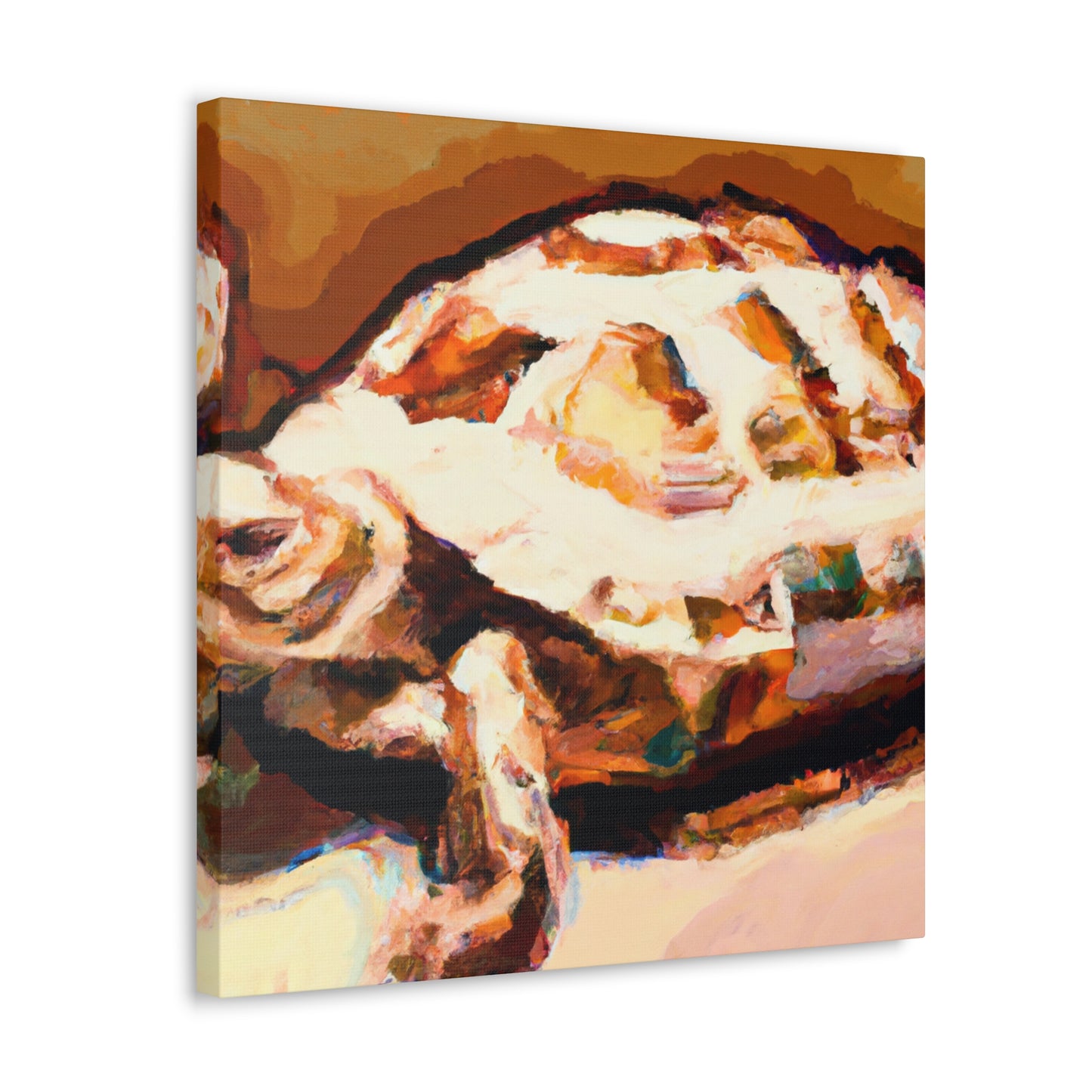 " Box Turtle in Bloom" - Canvas