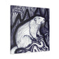 Marmot in Art Nouveau - Canvas