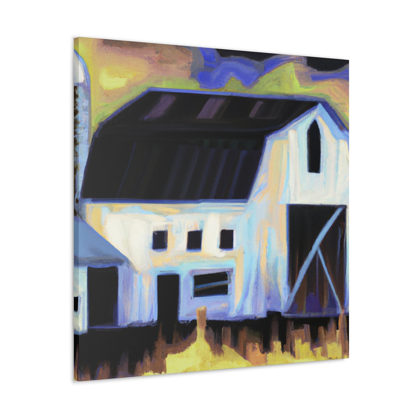 "Barn by Moonlight: 1940" - Canvas