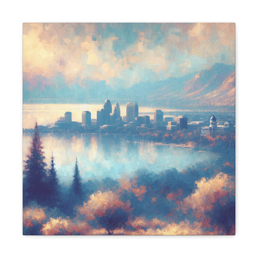 "Majestic Lake Serenity" - Canvas