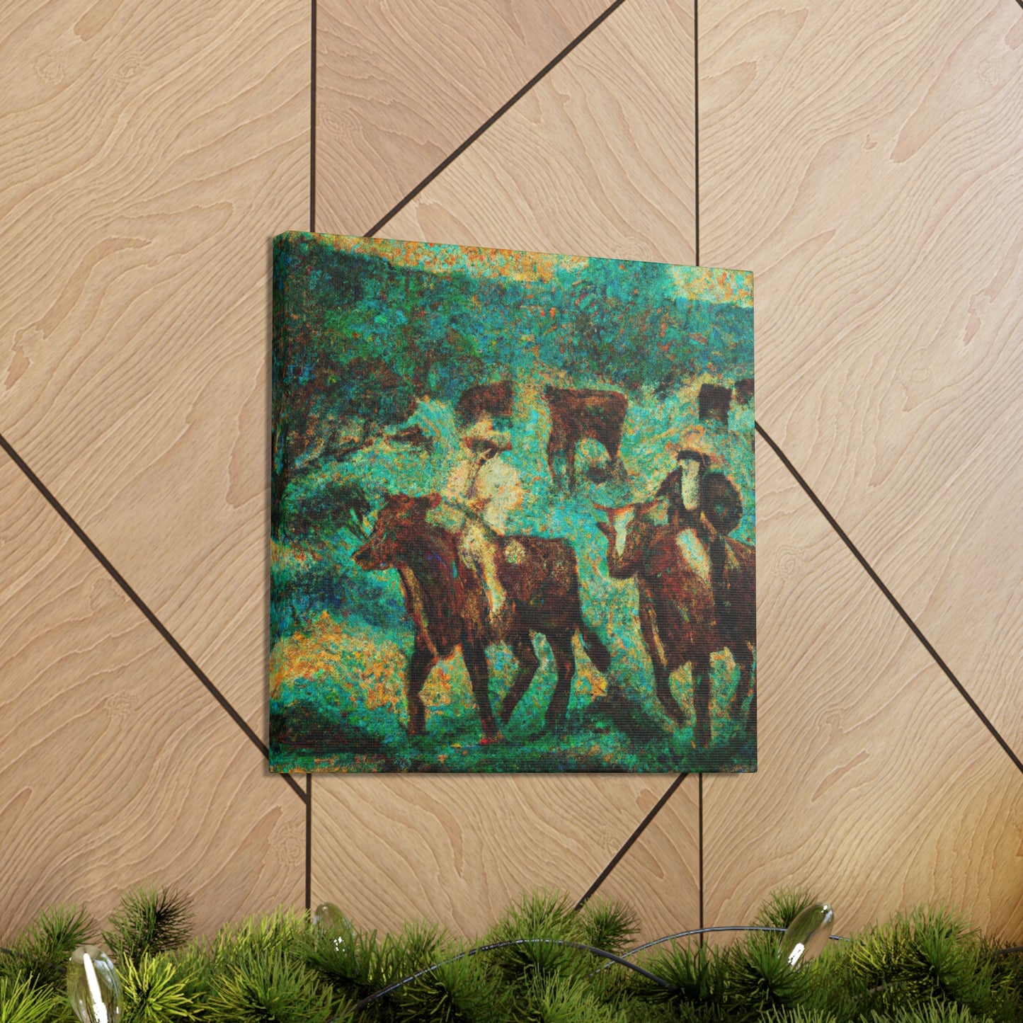 "Herd of Cattle Drive" - Canvas