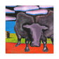 "Black Angus Dreamscape". - Canvas