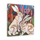 Rabbit in Art Nouveau - Canvas