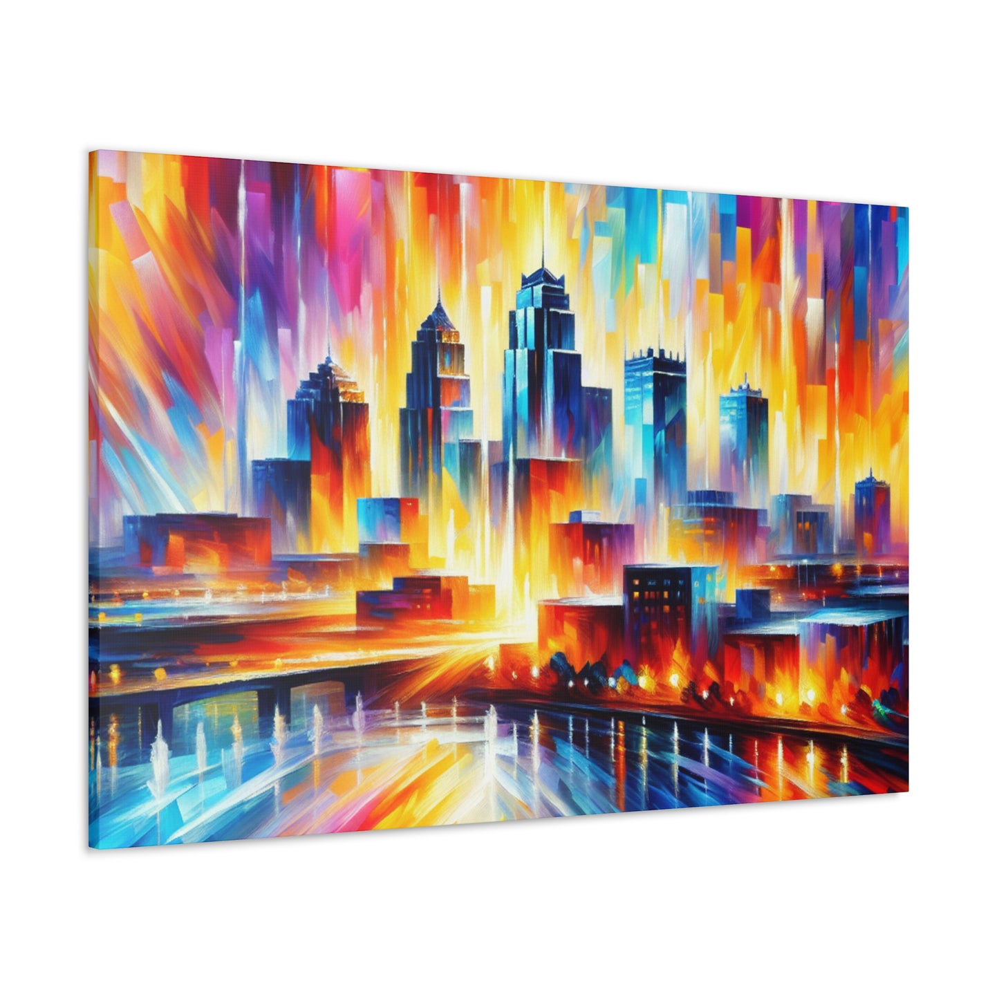 "Vibrant Urban Reverie" - Canvas