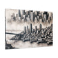 Golden City in Motion. - Canvas