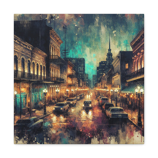 "City Lights Unveiled" - Canvas