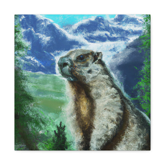 Marmot in Realism - Canvas