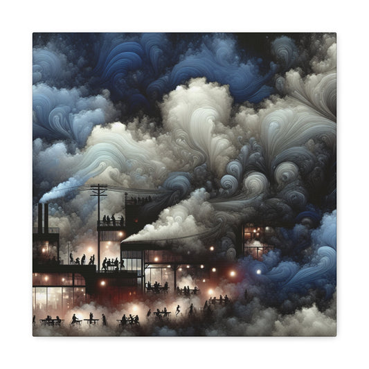 Misty Tavern Twilight - Canvas