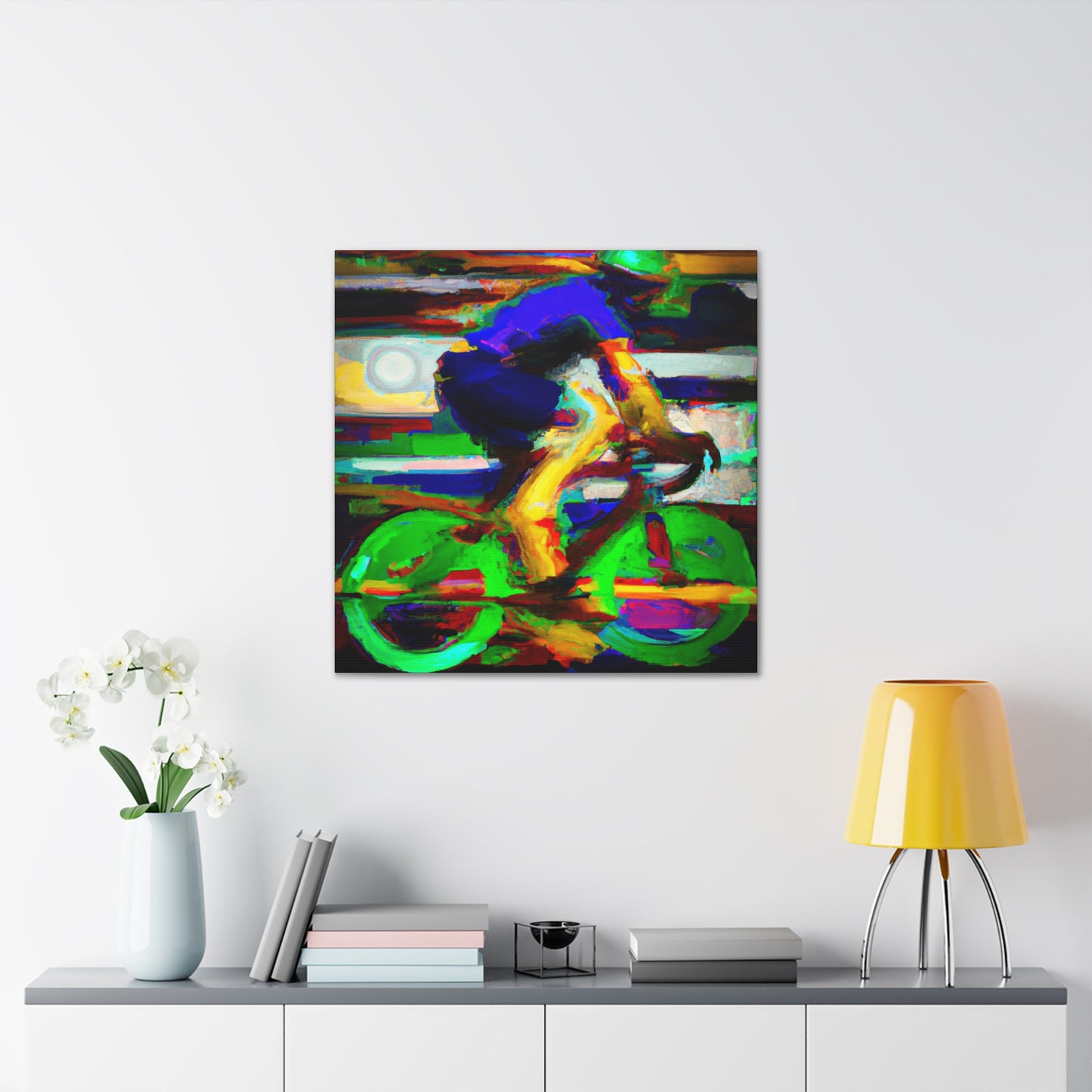 Bicycling Through Nature - Canvas