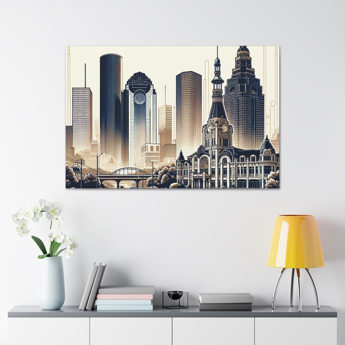 "Enchanting Houston Streets" - Canvas