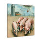 Pig in Levitation - Canvas