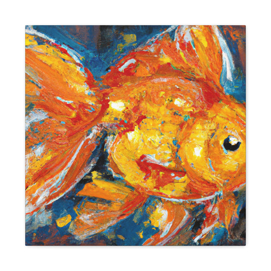 "Golden Fishes Prosperity" - Canvas