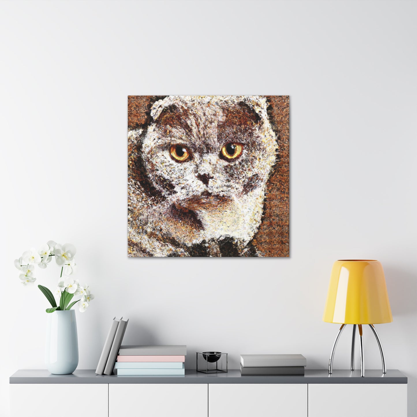 "Scottish Fold Sunrise Scene" - Canvas