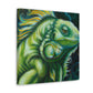 Nouveau Iguana Green - Canvas