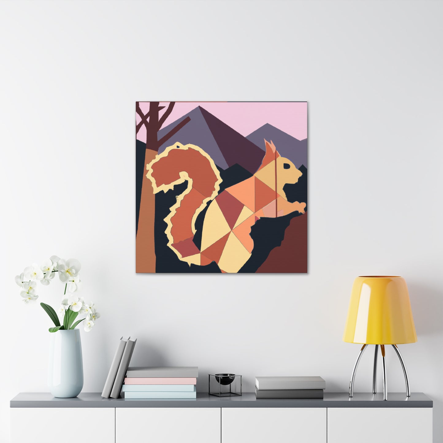 Squirrel in Deco Style - Canvas