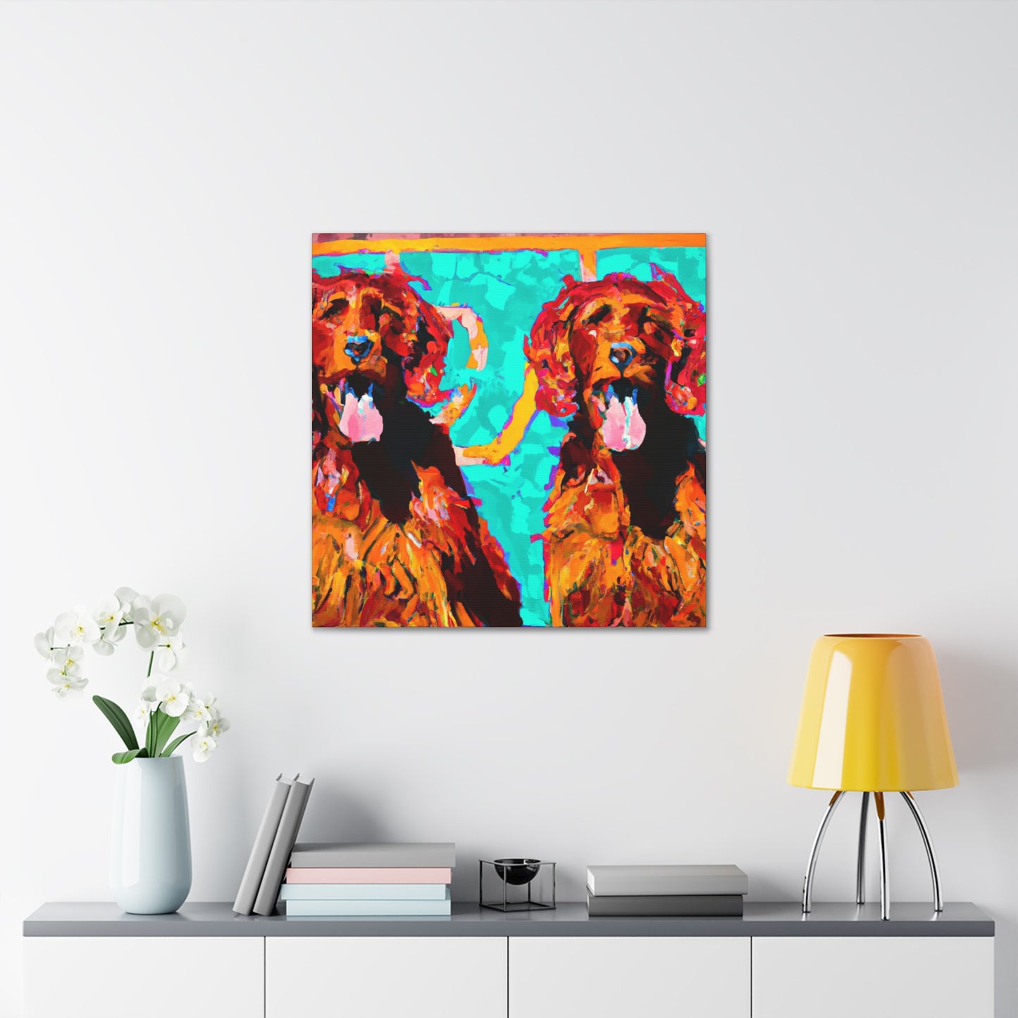 "Proud Irish Setter Portrait" - Canvas