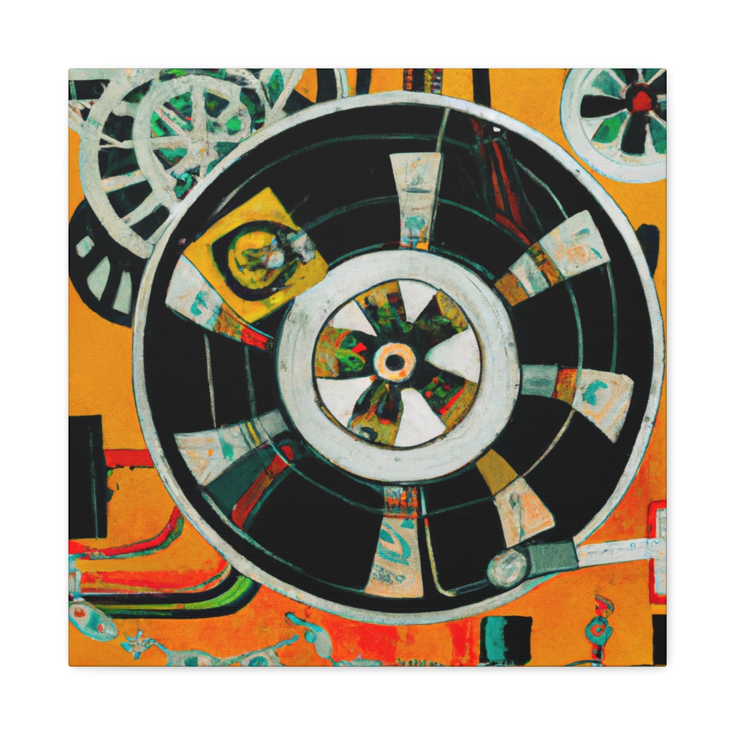 "Reel to Reel Deco" - Canvas